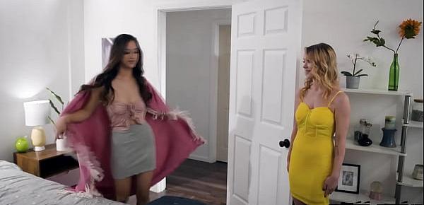  TEEN besties Alexia Anders and Nikole Nash are open with everything,even in SEXUAL topics.One day Alexia came in and found Nikole FUCKING Michael